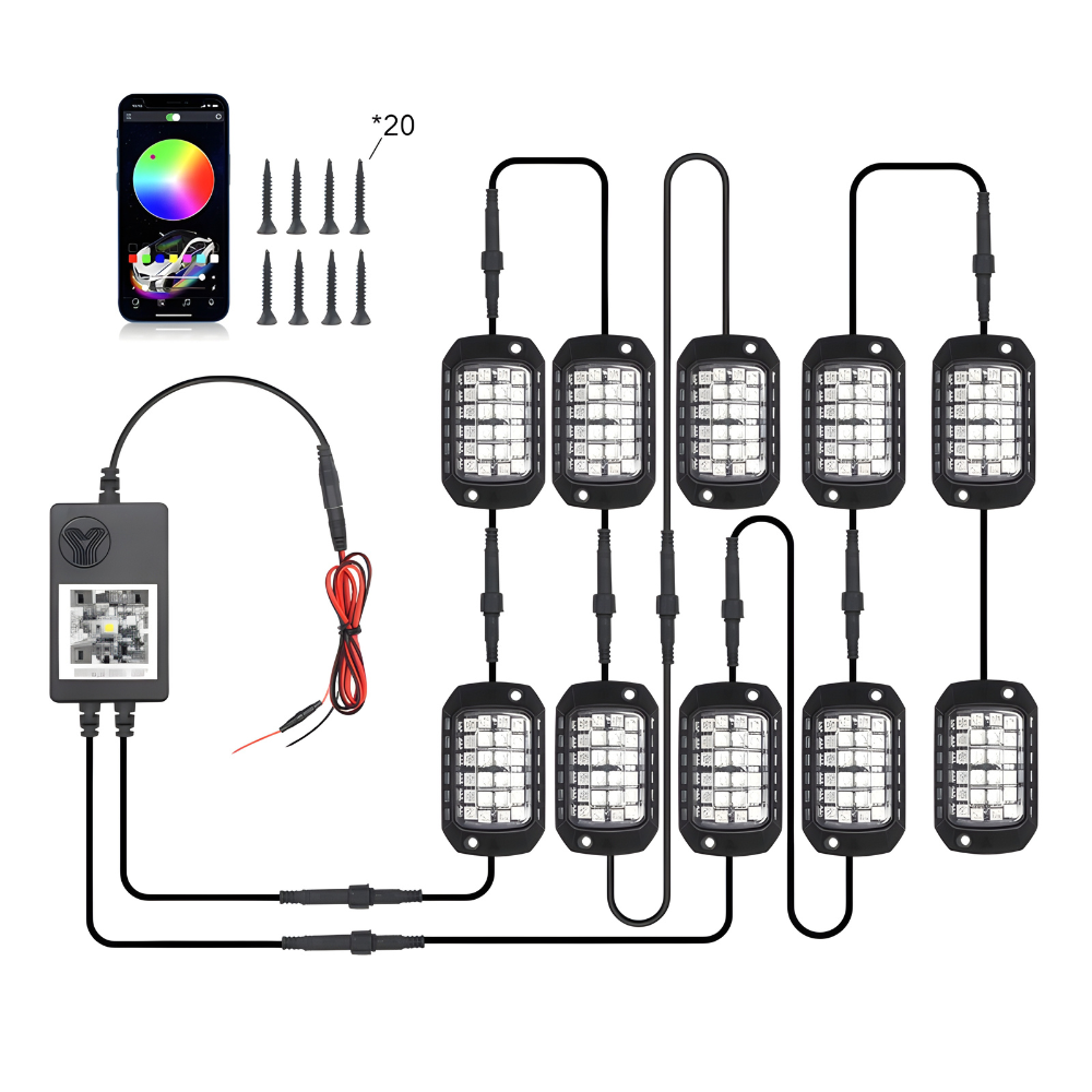 OffRoadGlow - 36 LEDs Rock Lights for Trucks & Off-road Cars