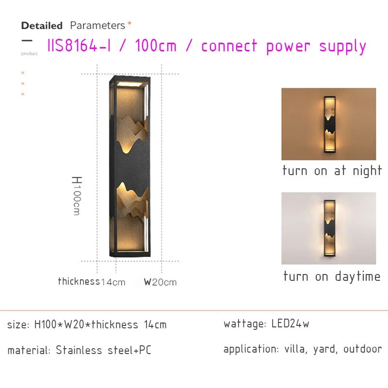 Outdoor Modern LED Wall Light, Waterproof & UpDown Lighting