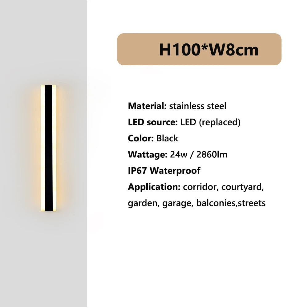 Luminos - Stainless Steel Outdoor LED Wall Light Waterproof IP65