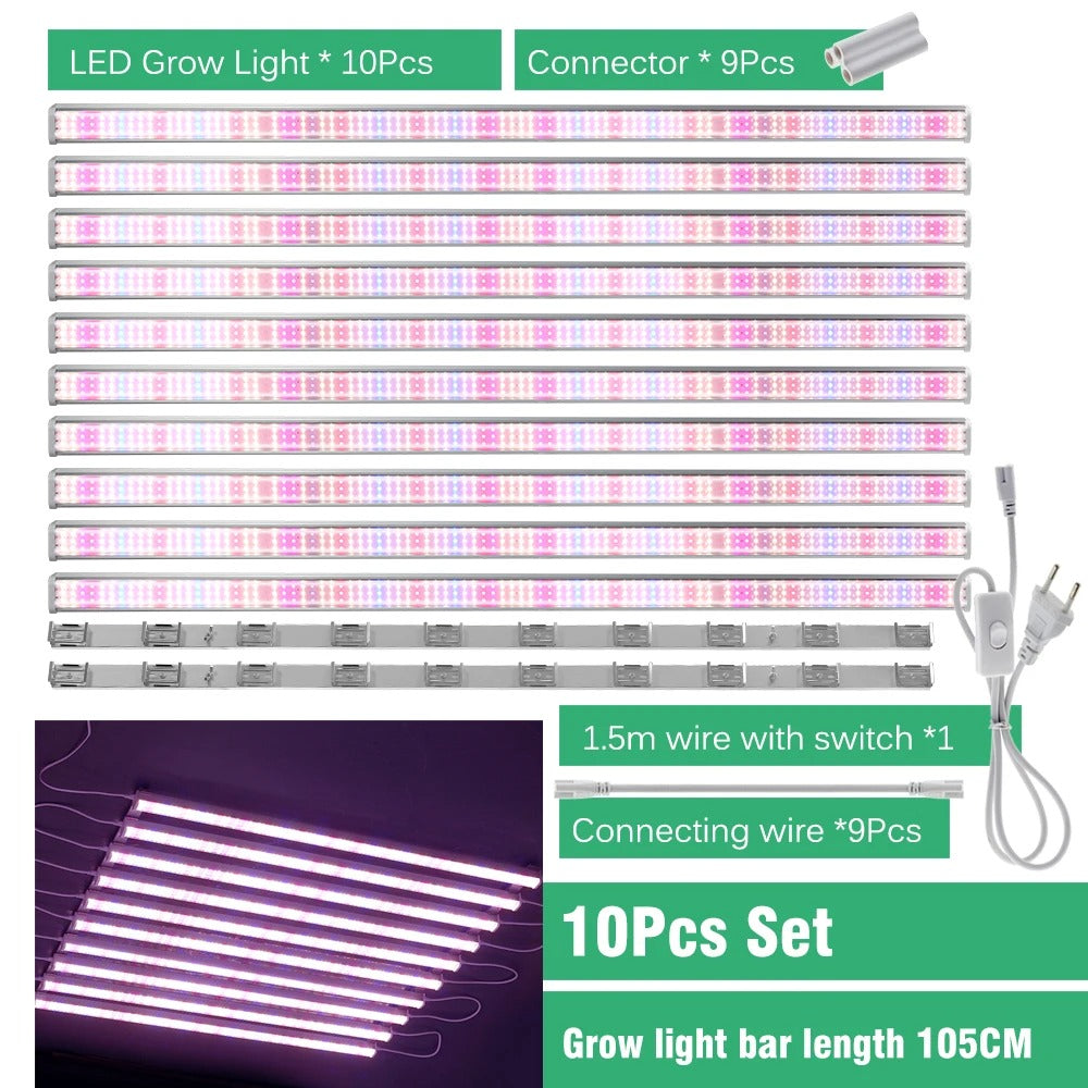 Multi-Bar LED Plant Grow Light Full Spectrum Hydroponic Indoor Grow Lamp Kit For Plants Seedling Veg Flower