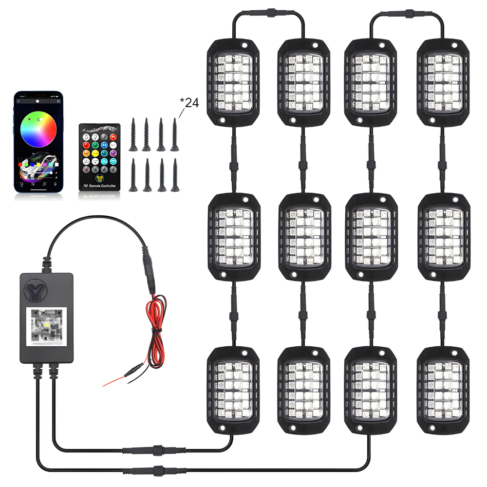 OffRoadGlow - 36 LEDs Rock Lights for Trucks & Off-road Cars