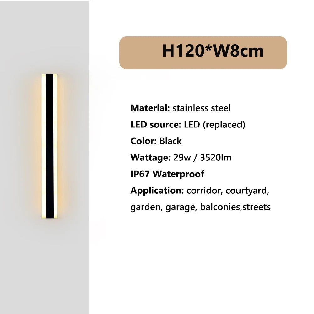 Luminos - Stainless Steel Outdoor LED Wall Light Waterproof IP65