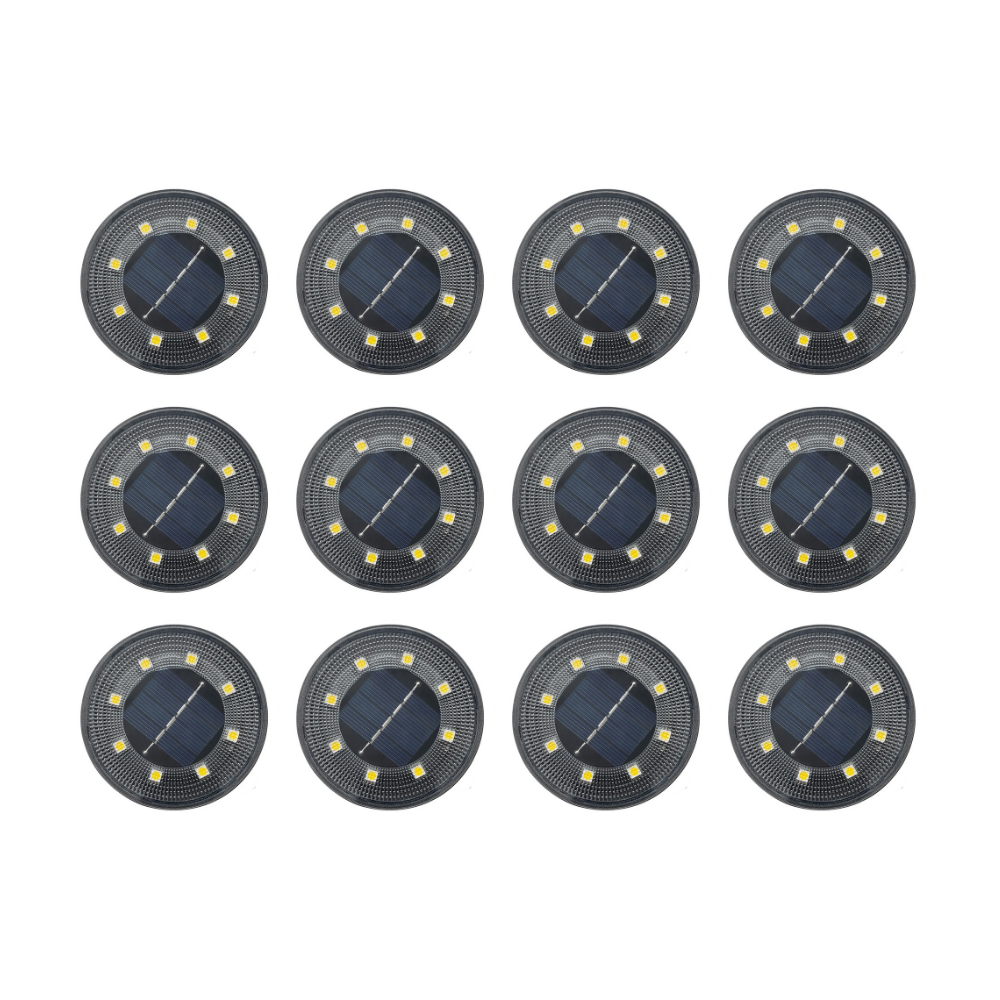 EcoGlow Solar Ground Lights - IP68 Waterproof LED Outdoor Lighting