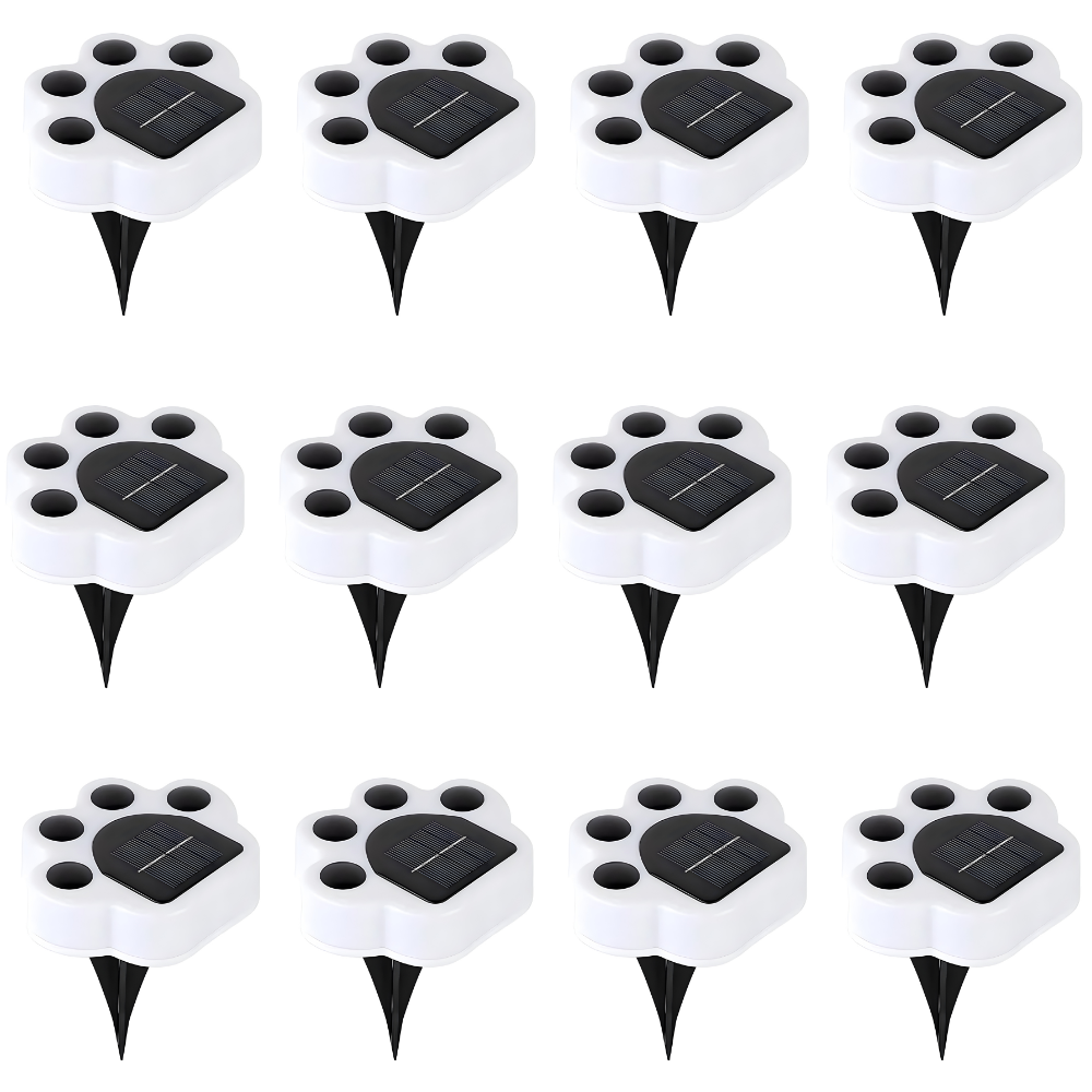 Paws Solar Ground Lights Outdoor Waterproof