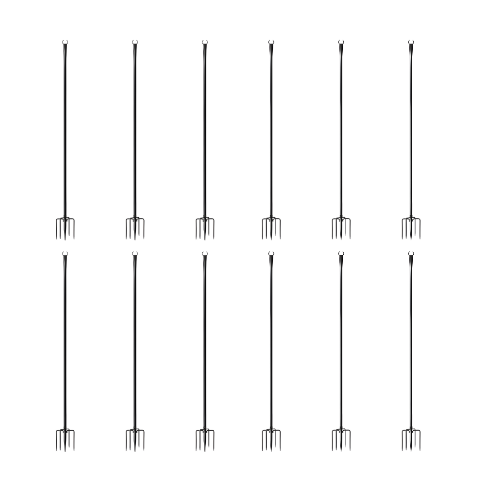 Heavy-Duty Adjustable Metal String Light Poles - Outdoor Garden Patio Cafe Bistro Party Hanging Lights
