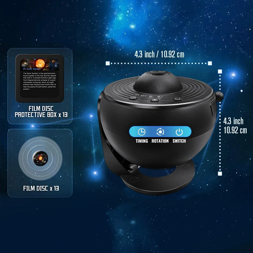 13-in-1 Galaxy Projector - Ultra HD Planetarium Star Projector, Realistic Sky Night Light for Bedroom Ceiling