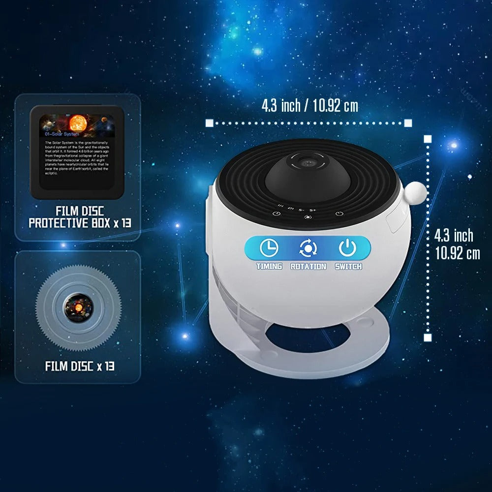 13-in-1 Galaxy Projector - Ultra HD Planetarium Star Projector, Realistic Sky Night Light for Bedroom Ceiling