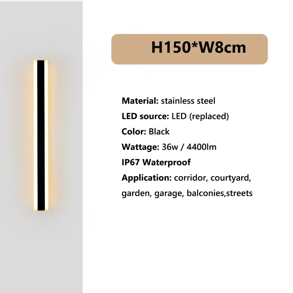 Luminos - Stainless Steel Outdoor LED Wall Light Waterproof IP65