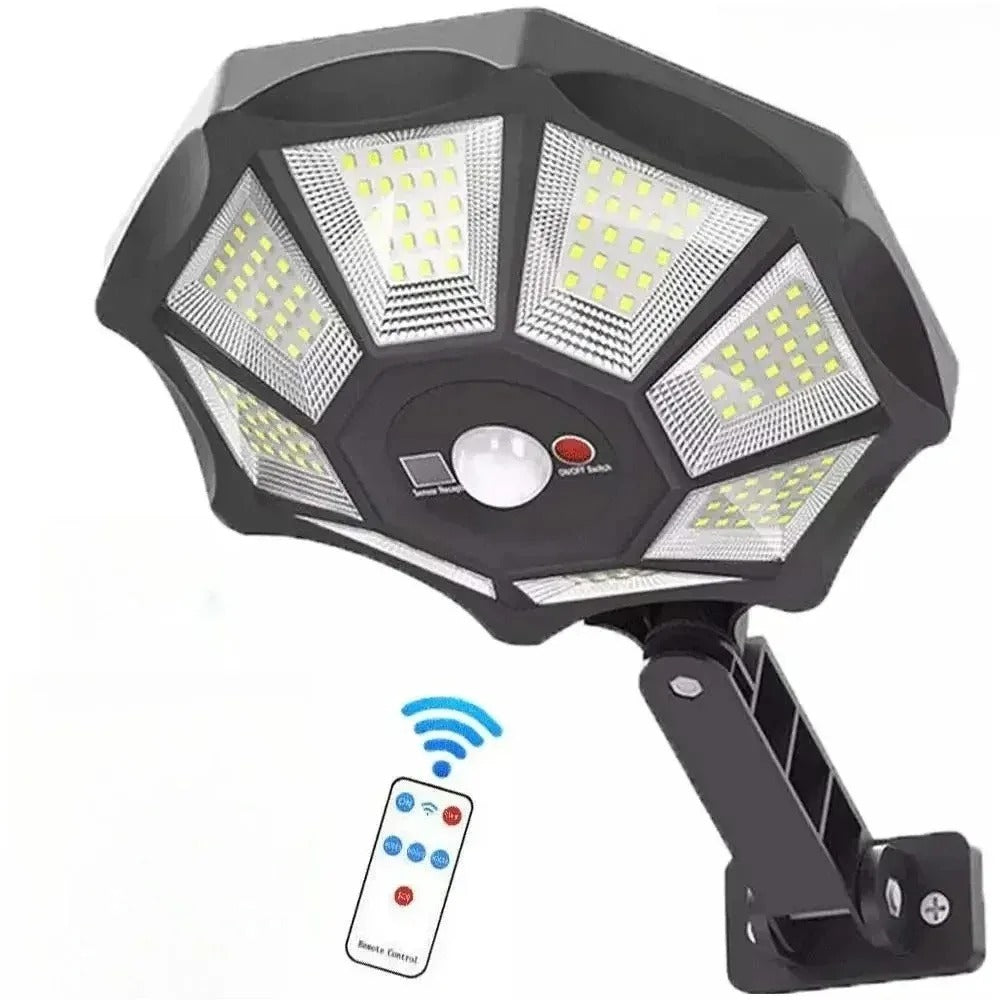 168-LED 6500K Solar Flood Lights With Motion Sensor Outdoor Waterproof