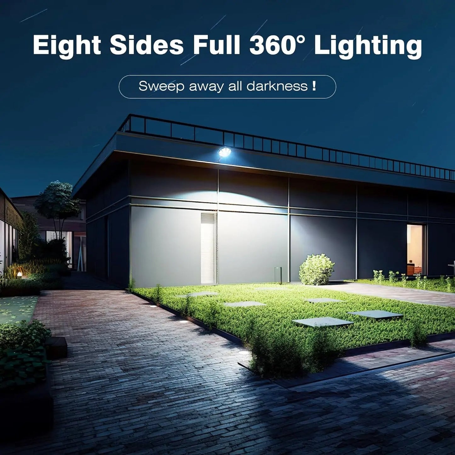 168-LED 6500K Solar Flood Lights With Motion Sensor Outdoor Waterproof