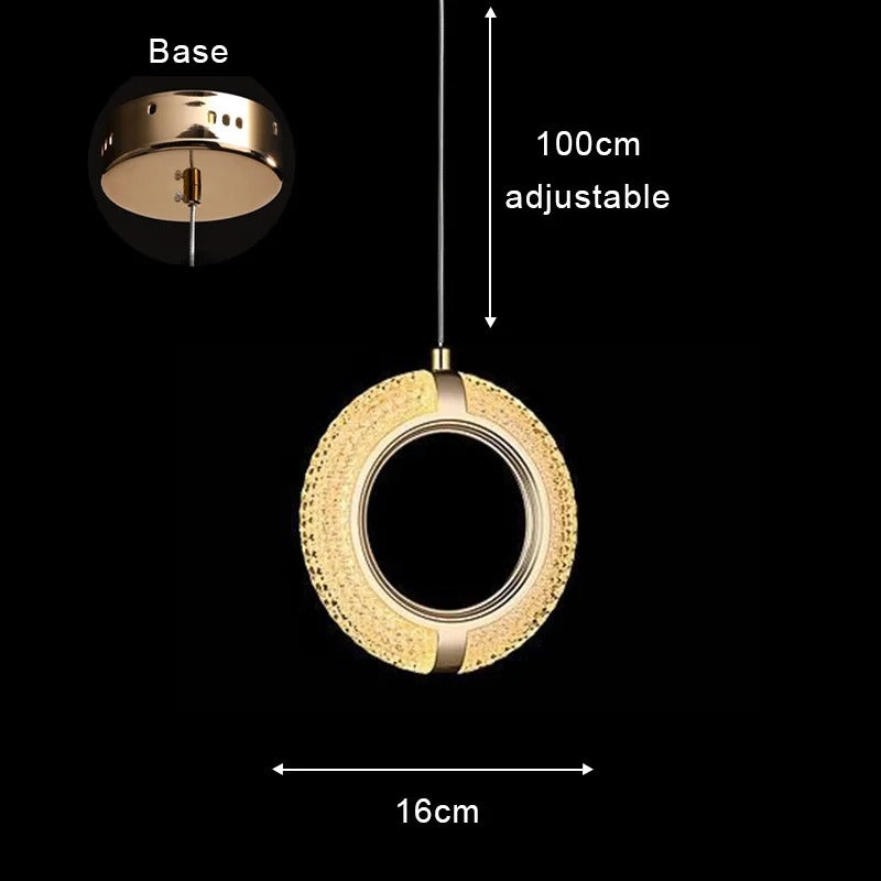 Aetherial Lighting - Creative Gold Hanging Lamp for Bedroom or Loft