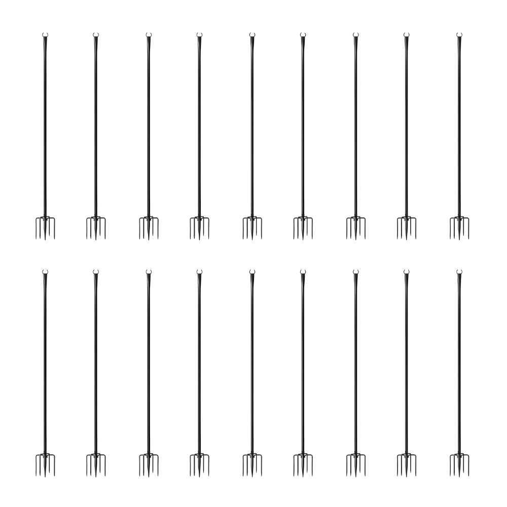 Heavy-Duty Adjustable Metal String Light Poles - Outdoor Garden Patio Cafe Bistro Party Hanging Lights