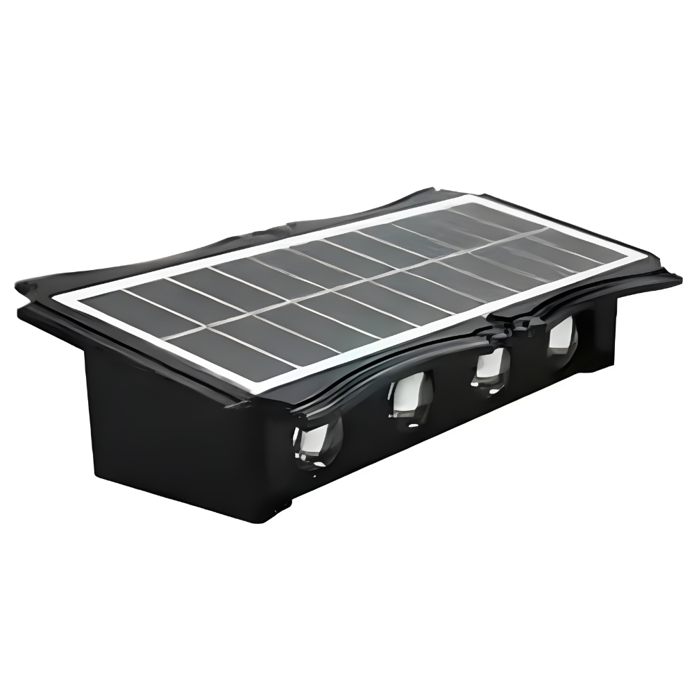Bright Solar Lights for Walls, 8-LED RGB Outdoor Waterproof Up/Down Accent Lighting