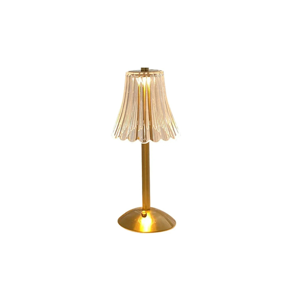 Luxurious Crystal Table Light, Rechargeable, Touch Dimmable 3 Color LED Lamp for Home Decoration