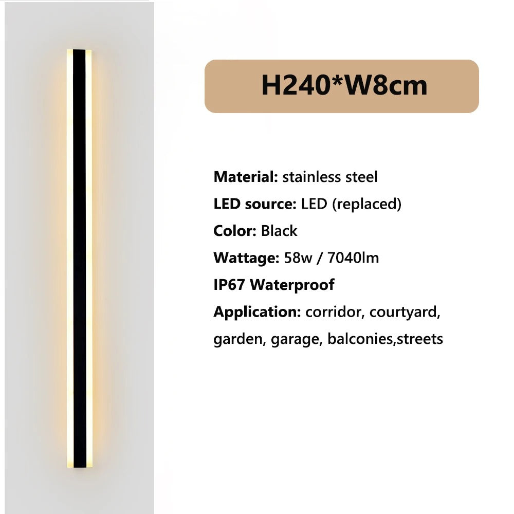 Luminos - Stainless Steel Outdoor LED Wall Light Waterproof IP65
