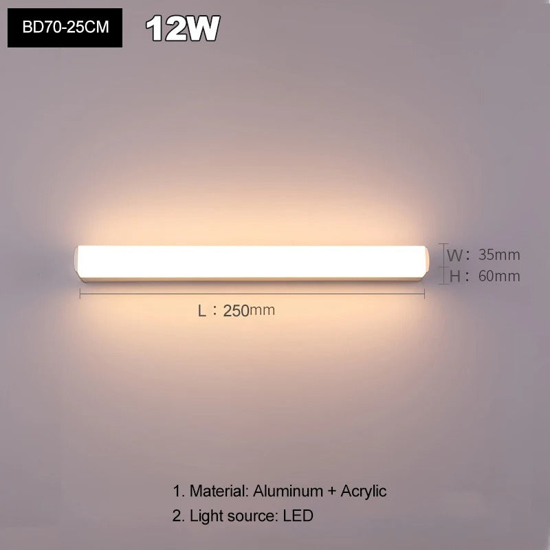 Illuminate Modern LED Wall Lamp with Anti-Fog Mirror Light