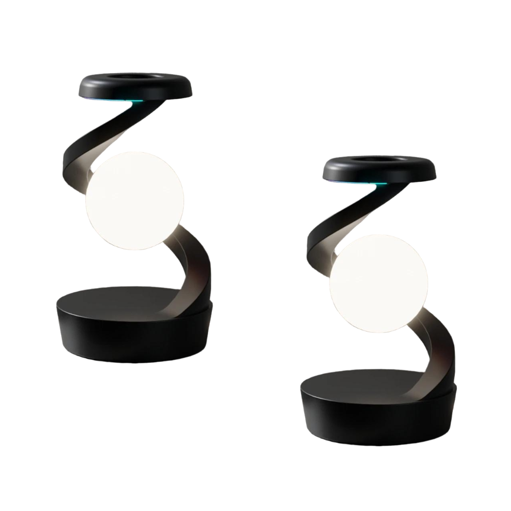 Rotating Floating Lamp with 15W Wireless Charger - RGB Creative Bedside Table Lamp & Night Light