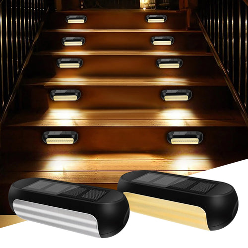 32-LED Solar Fence Lights Outdoor Waterproof for Decks, Walls, Stairs & Garden Pathway Lighting