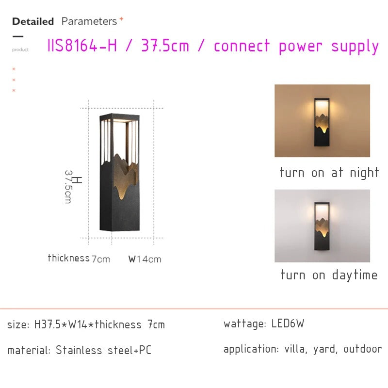 Outdoor Modern LED Wall Light, Waterproof & UpDown Lighting