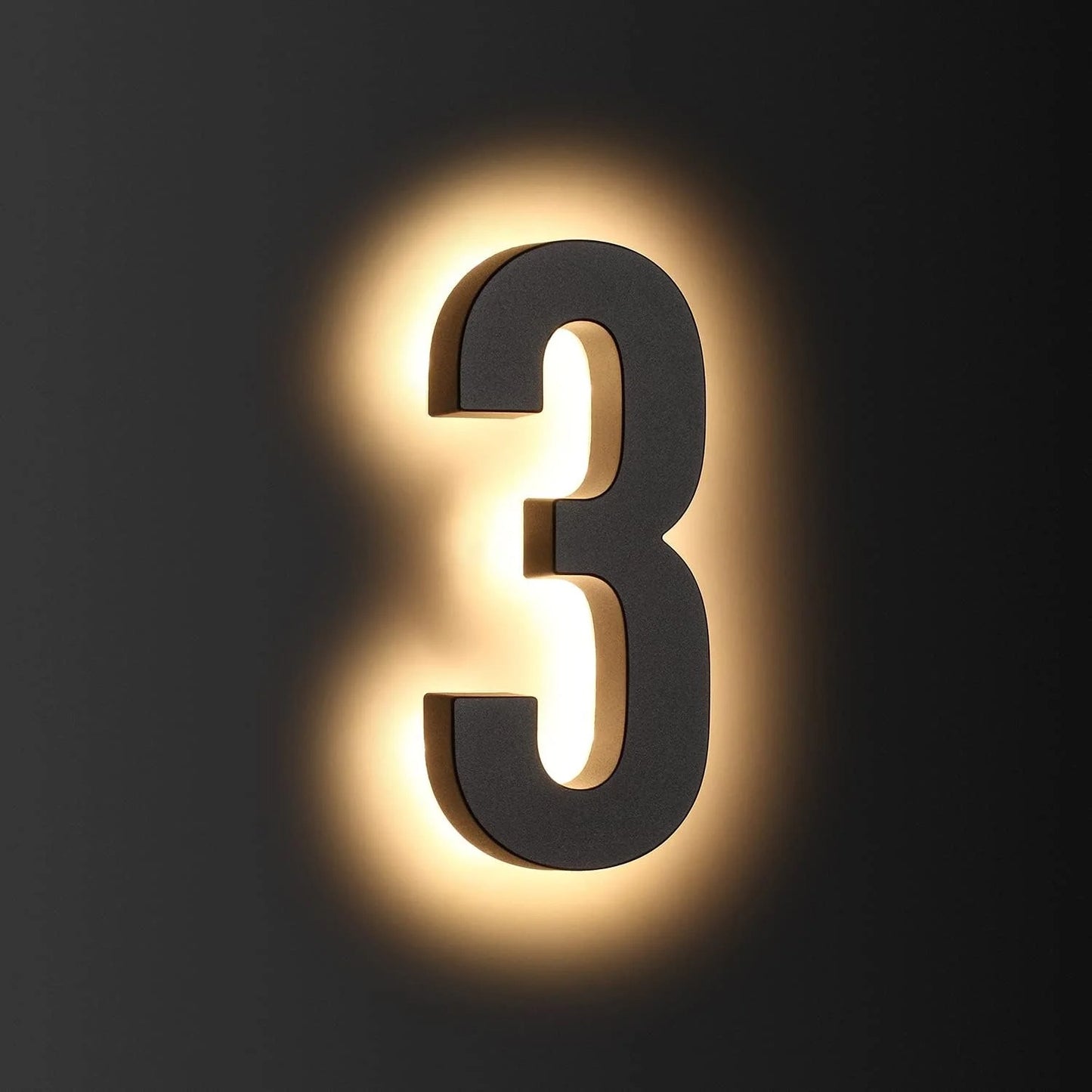 LED House Number & Letter for Outside - Stainless Steel, Floating Home Address Number with Durable, Waterproof