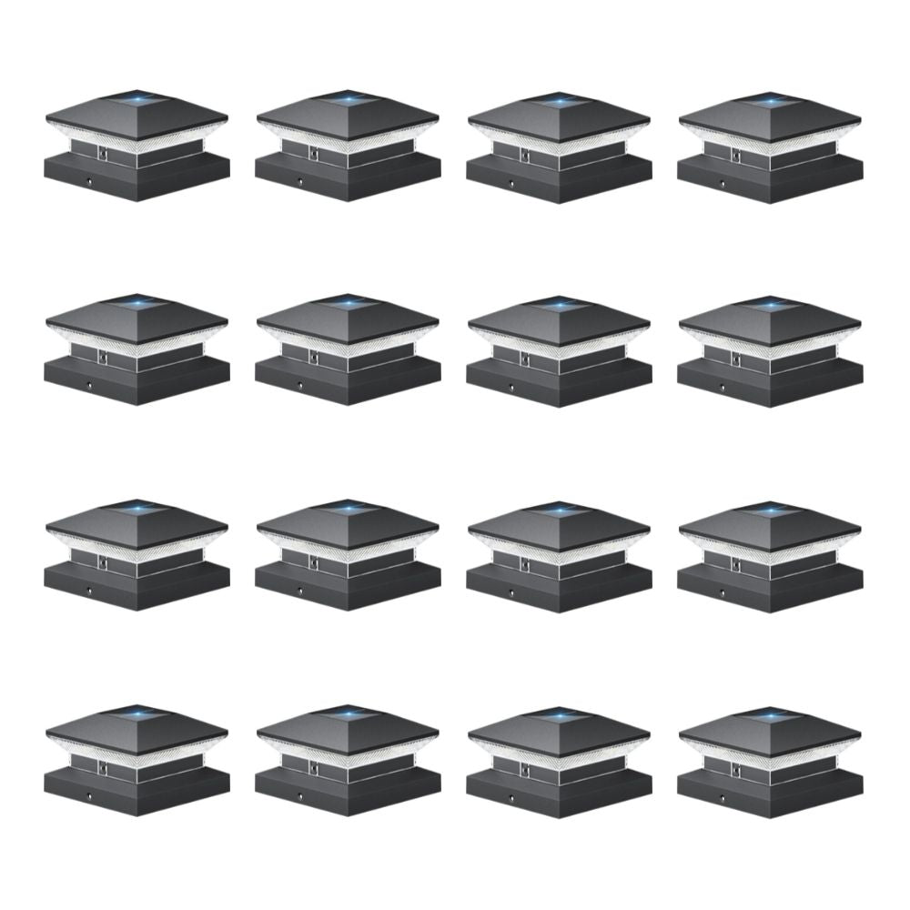 40-LED Solar Post Cap Lights for 4"x4" to 6"x6" - 30 Lumens, 3 Modes, Waterproof