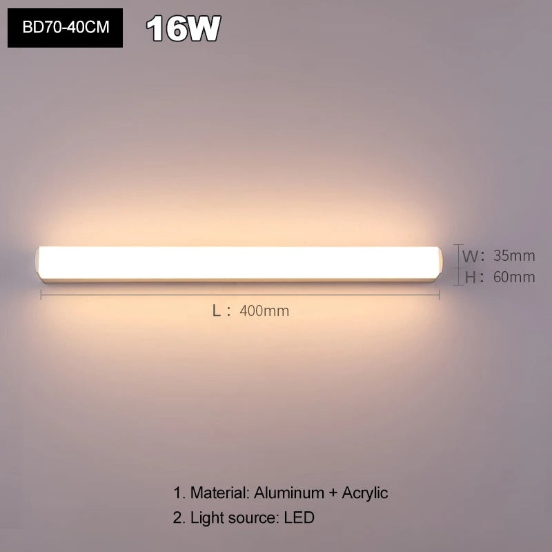 Illuminate Modern LED Wall Lamp with Anti-Fog Mirror Light