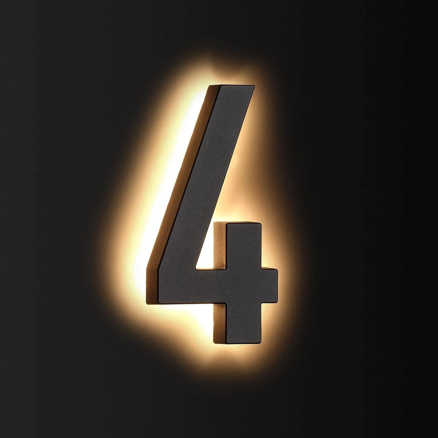 LED House Number & Letter for Outside - Stainless Steel, Floating Home Address Number with Durable, Waterproof