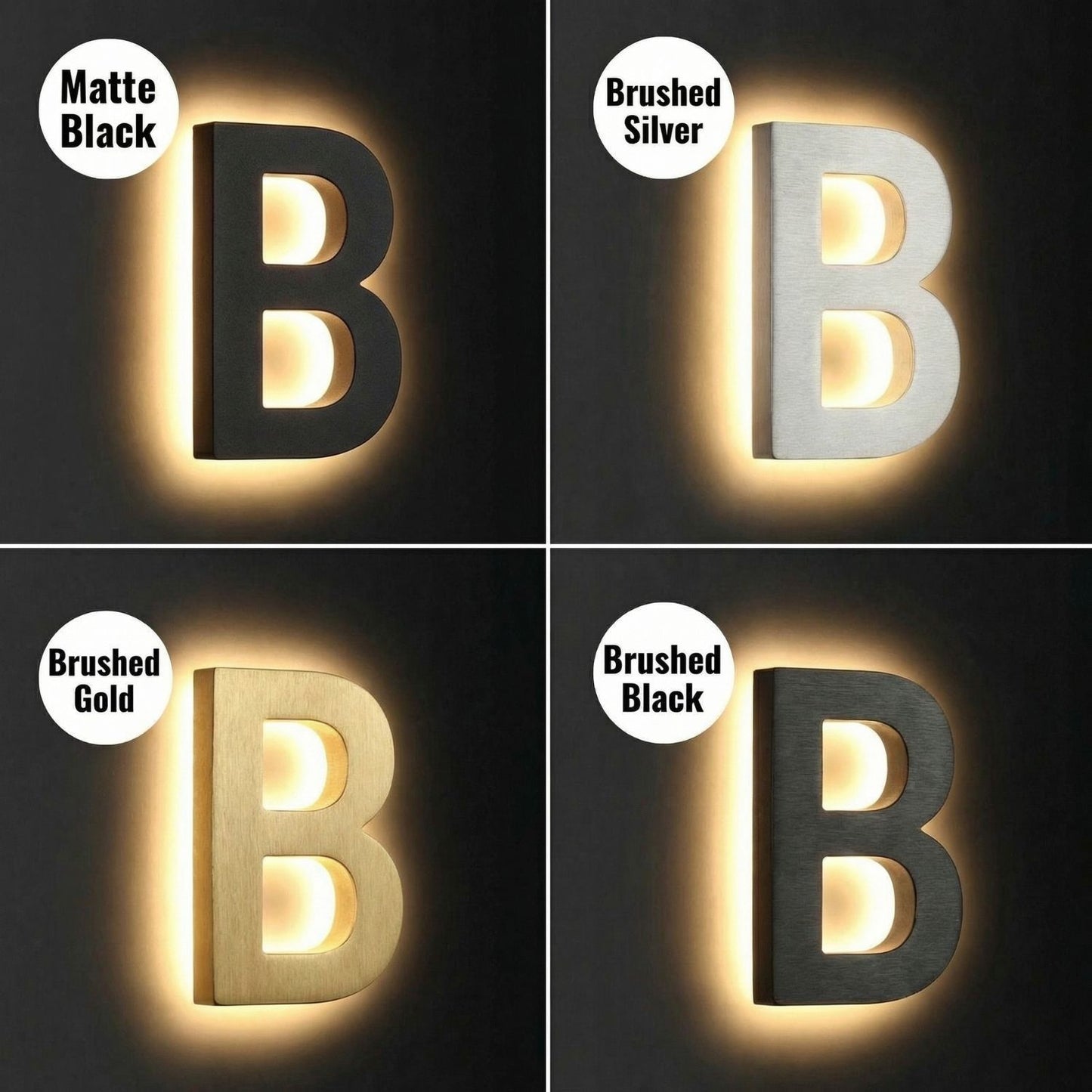 Moderne 3D-Hausnummern & Buchstaben mit LED-Beleuchtung – Maßgefertigt aus hochwertigem Edelstahl und wasserfest