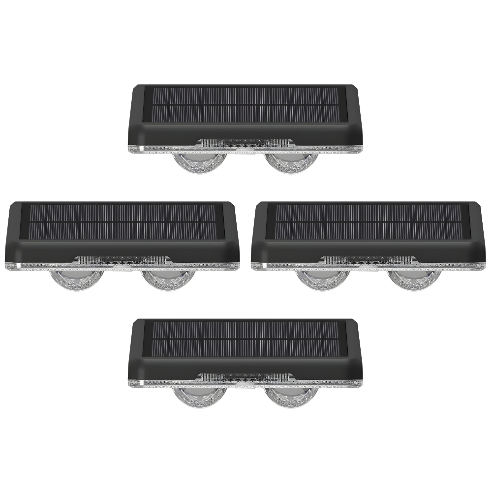 Solar Lights for Fences & Decks - RGB LED Outdoor Waterproof Lights