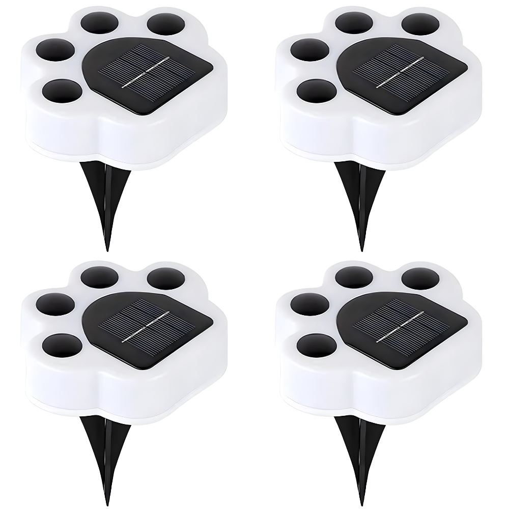 Paws Solar Ground Lights Outdoor Waterproof