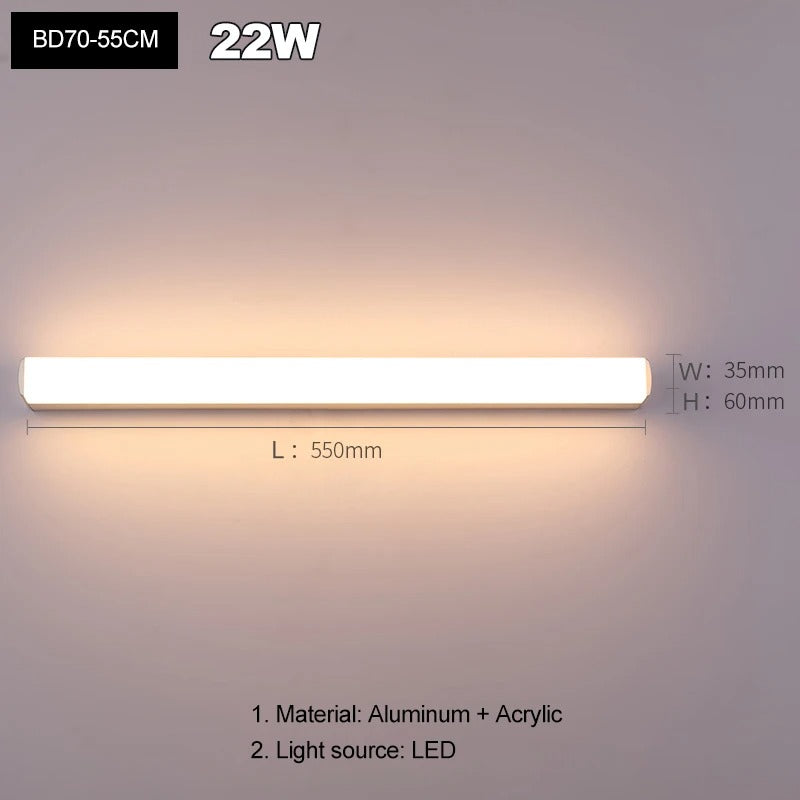 Illuminate Modern LED Wall Lamp with Anti-Fog Mirror Light