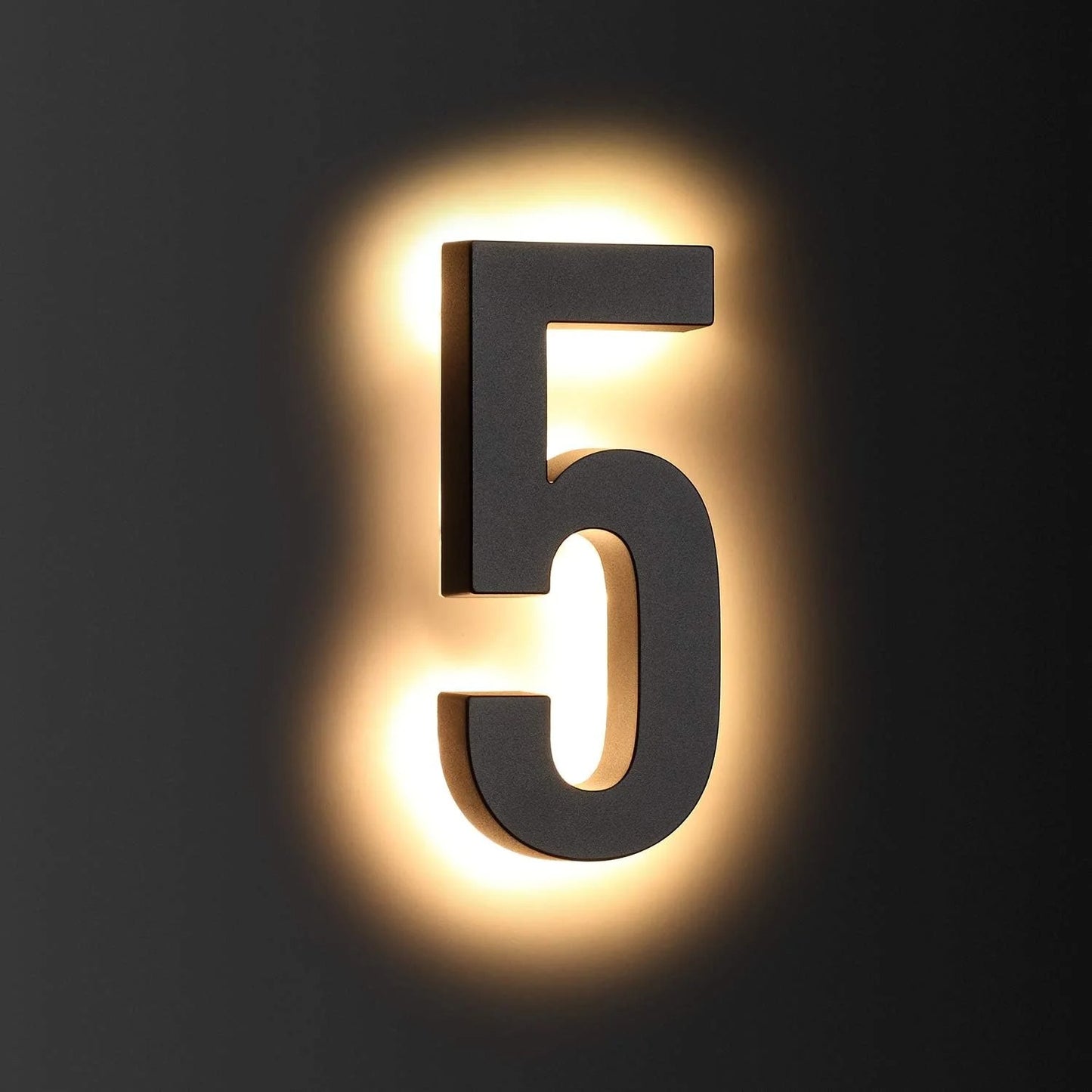 LED House Number & Letter for Outside - Stainless Steel, Floating Home Address Number with Durable, Waterproof