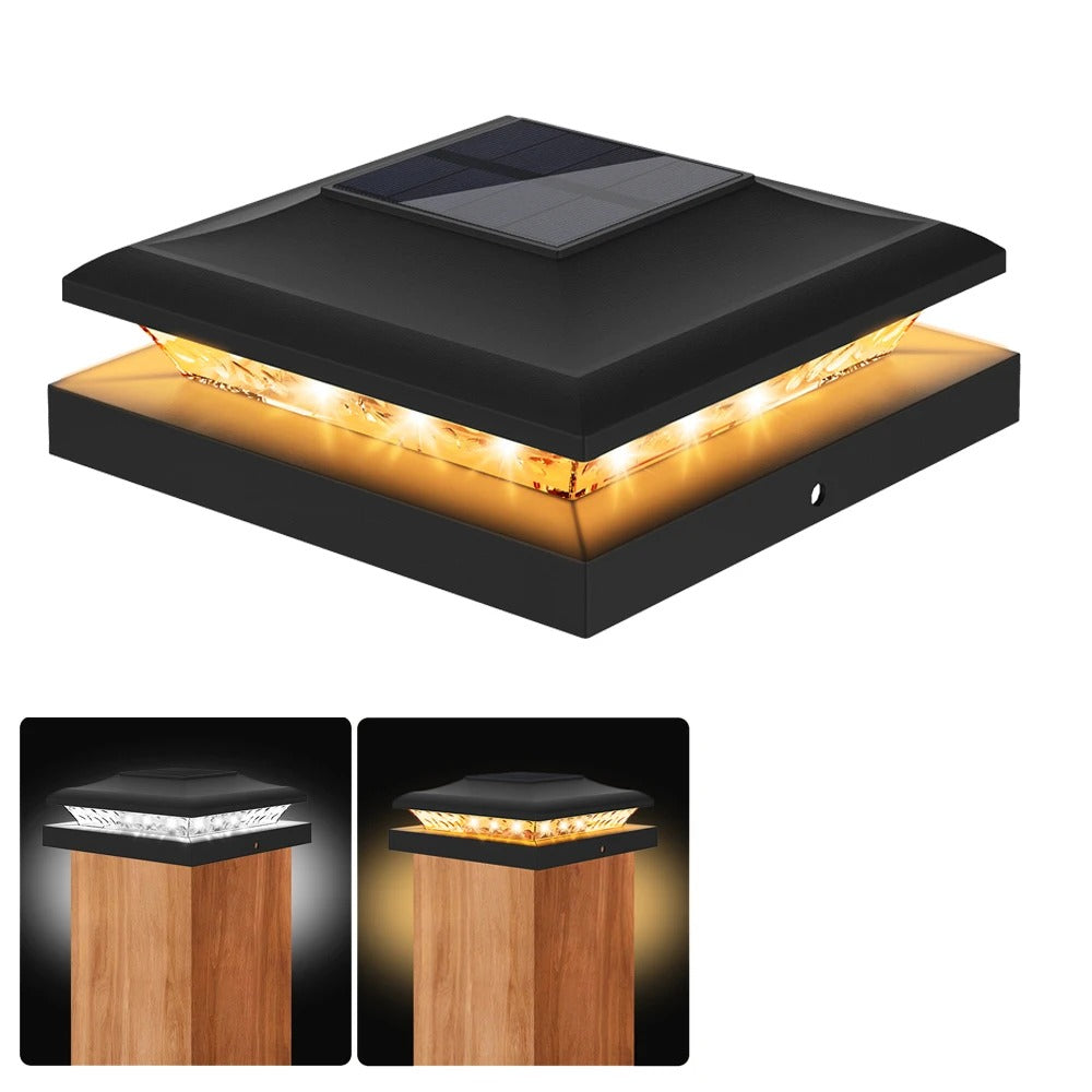 5x5 Solar Post Cap Lights, 24-LED Outdoor Waterproof Fence Post Top Lamp for Deck, Garden, Patio