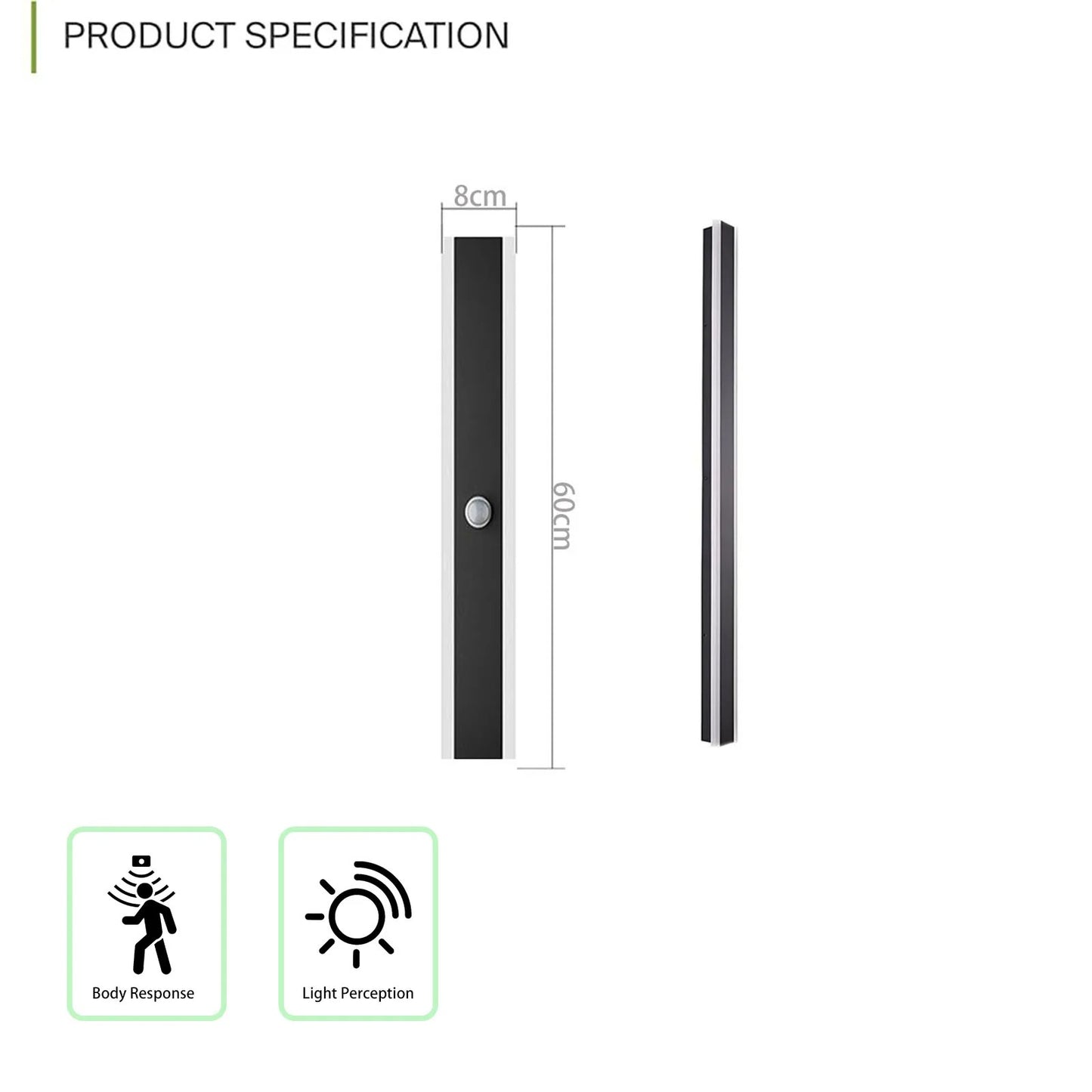 AuraLux - LED Outdoor Wall Light with Motion Sensor