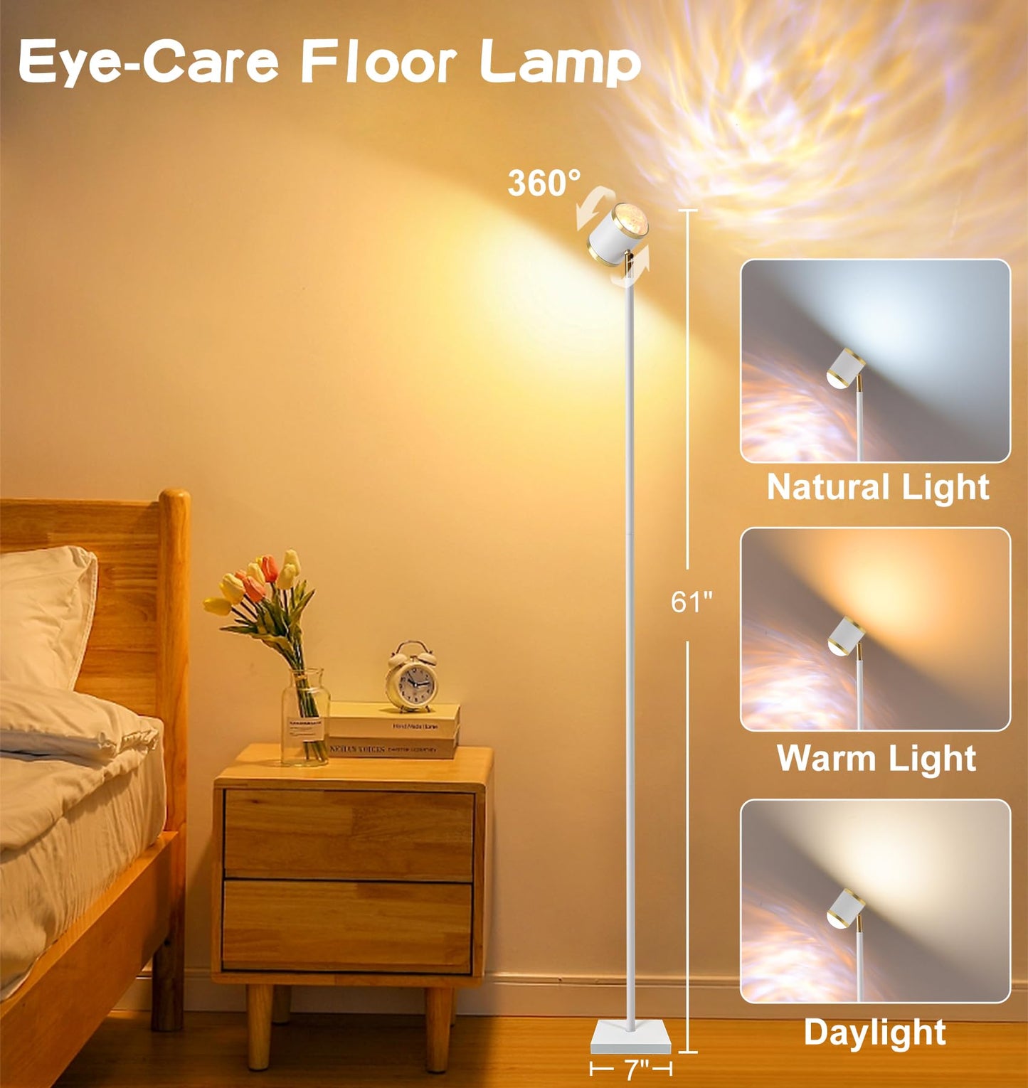 360° Sunset Lamp Projector with 3D Ocean Wave