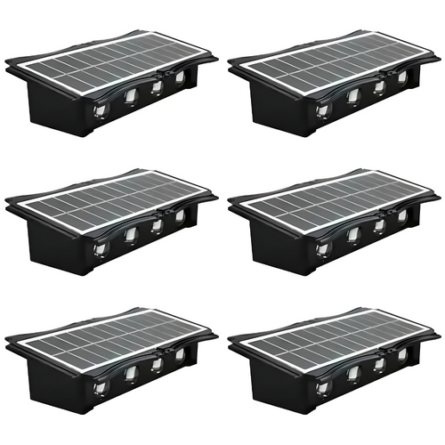 Bright Solar Lights for Walls, 8-LED RGB Outdoor Waterproof Up/Down Accent Lighting