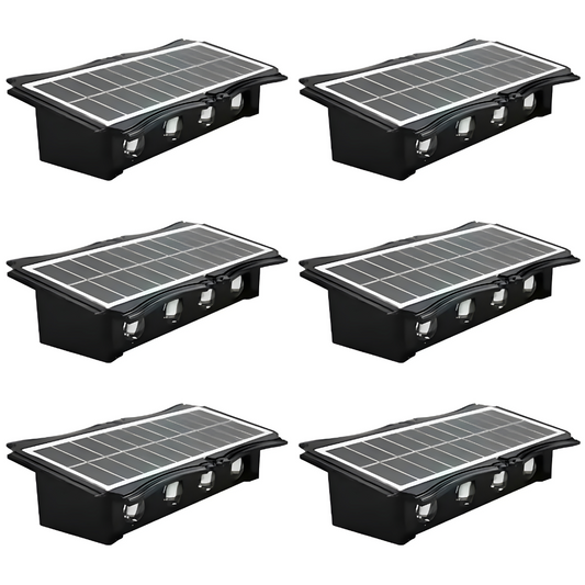 Bright Solar Lights for Walls, 8-LED RGB Outdoor Waterproof Up/Down Accent Lighting