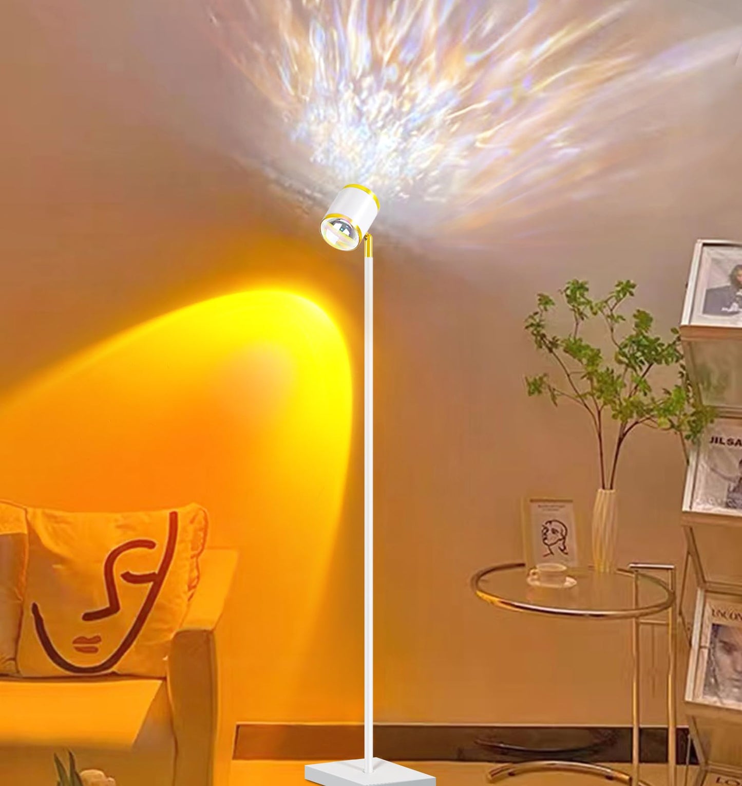 360° Sunset Lamp Projector with 3D Ocean Wave