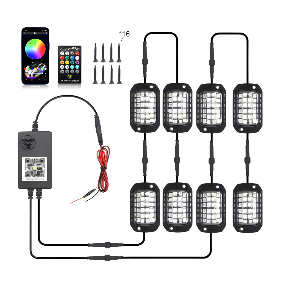 OffRoadGlow - 36 LEDs Rock Lights for Trucks & Off-road Cars