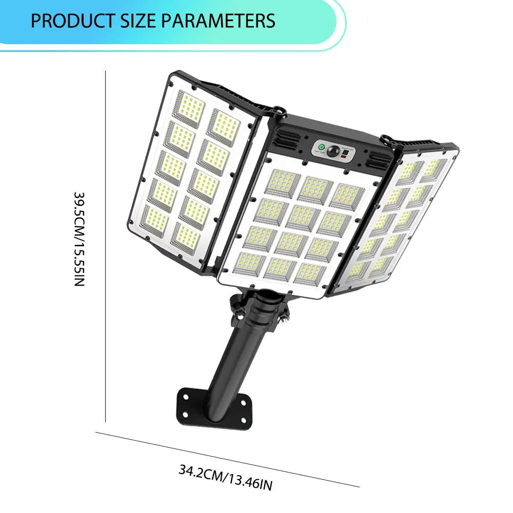 800-LED Solar Street Light Outdoor - Adjustable 3 Modes Motion Sensor Security Lamp, IP65 Waterproof with Remote Control