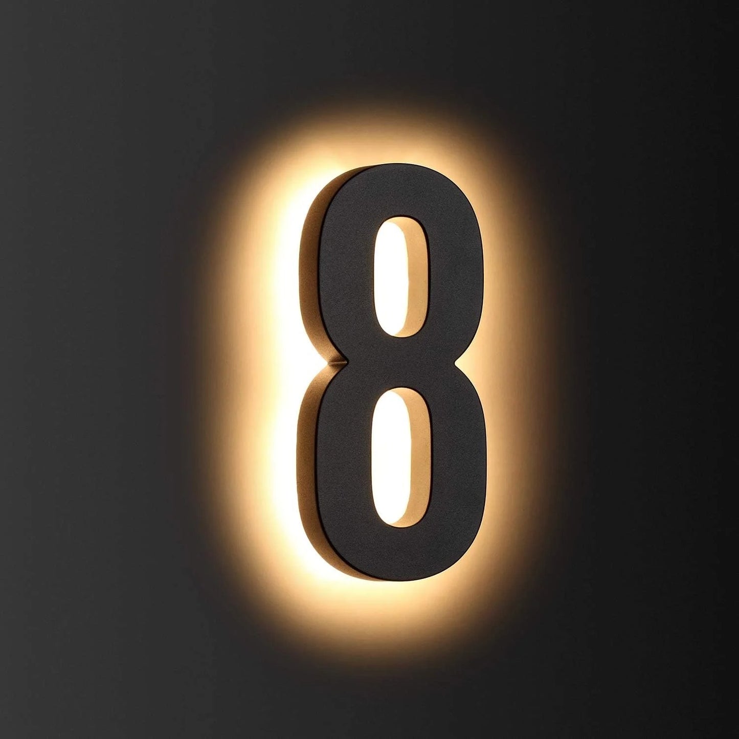 LED House Number & Letter for Outside - Stainless Steel, Floating Home Address Number with Durable, Waterproof