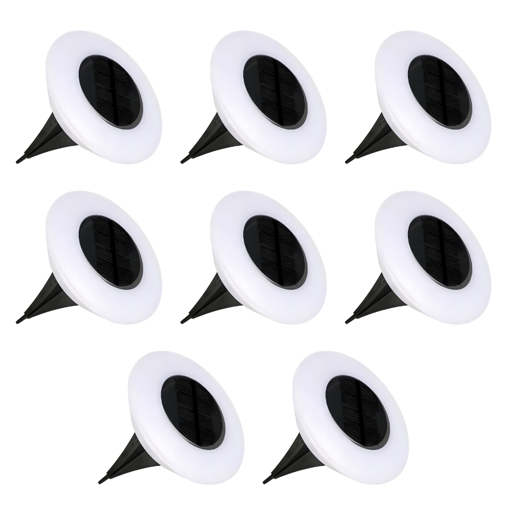 EverGlow - 14 LEDs Solar In-Ground Lights Outdoor Waterproof