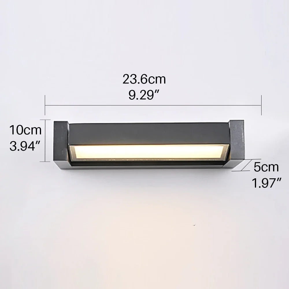 LumiBright - LED Outdoor Wall Sconce Waterproof Porch & Patio Light Fixture