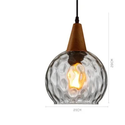 NordicBeam Glass Ball Pendant Light – Vintage Style for Dining & Living Room