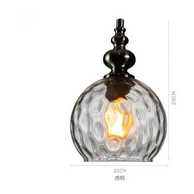NordicBeam Glass Ball Pendant Light – Vintage Style for Dining & Living Room