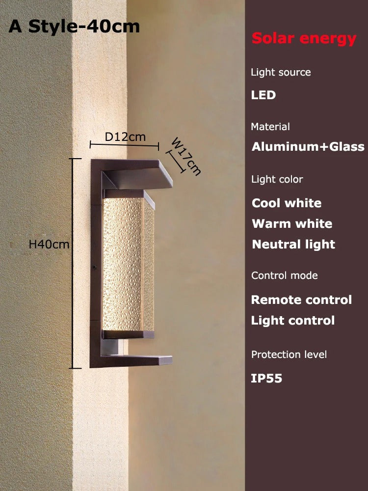 SunBeam Outdoor Solar Wall Light - Waterproof and Motion-Sensing
