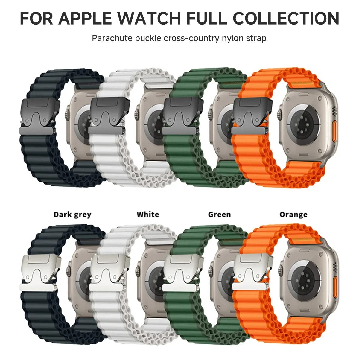 ActiveGear - Nylon Sports Strap for Apple Watch Ultra & Series 6-10, SE