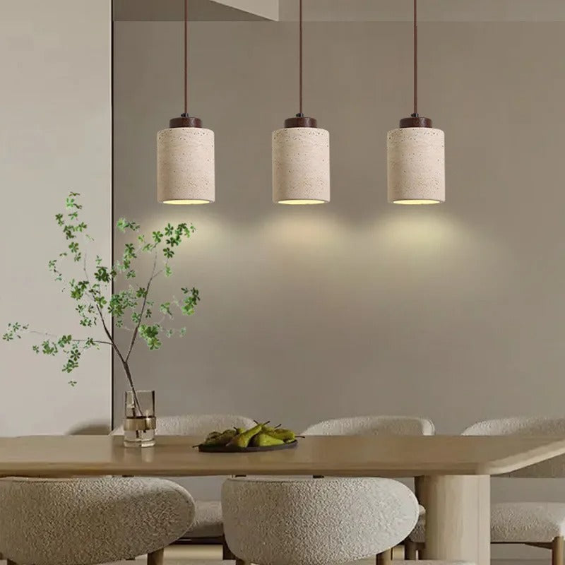 Aetherial Wabi-Sabi Stone Pendant Light | Japanese Style Bedroom & Bedside Decor