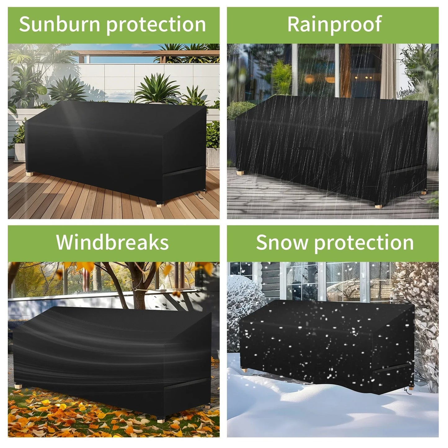 All-Season - Heavy Duty Waterproof Patio Sofa & Bench Cover