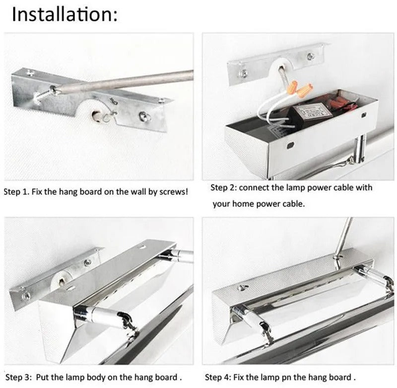 AstroLight - Waterproof LED Vanity Wall Light with Switch for Bathroom Mirror